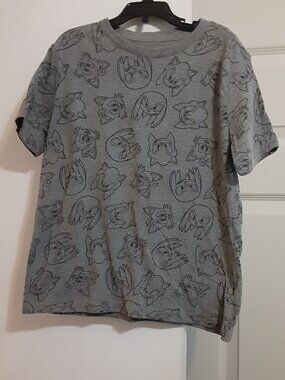Old Navy Sonic & Tails Boys T-Shirt Black & Grey Size 8M Short Sleeve